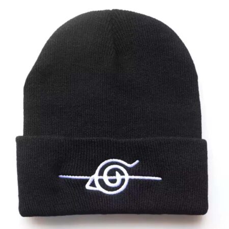 Czapka zimowa Naruto - Symbol Zbiegłego Ninja (czarna)
